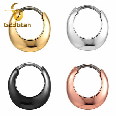 Csinos cirkon septum ékszer G23 titán orrkarika gyűrű Septum Clicker 16G fül Helix Diath fülbevaló testpiercing ékszer