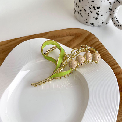 2022 New Drop Glaze Bell Orchid Hajtű Női Nyári Divat Hajcsat Elegáns Női Hajrudak Hajkiegészítők