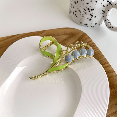 2022 New Drop Glaze Bell Orchid Hajtű Női Nyári Divat Hajcsat Elegáns Női Hajrudak Hajkiegészítők