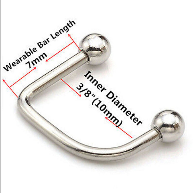 Ayliss 2 buc Curcubeu 16G Cool Punk din oțel inoxidabil Ball Top Lippy Loop Lip Monroe Labret Inel Bijuterii Fashion Body Piercing Inele