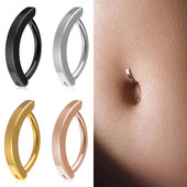 1 buc. Piercing la buric curbat Inel simplu pentru buric, bară din oțel inoxidabil, plajă de vară, sexy pentru femei, bărbați, piercing pentru corp, bijuterii 14G