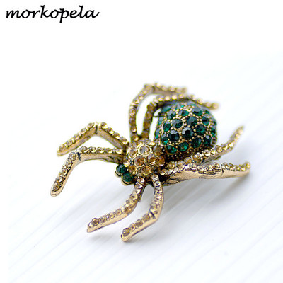 Morkopela Spider Rhinestone Piespraudes Mode Vīriešu Sieviešu Uzvalku Piespraudes Piespraudes Rotaslietas Labākā dāvana Kostīmi Apģērbi Piespraudes Aksesuāri