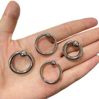 ASTM F136 Titanium Captive Bead Rings PIERC Δαχτυλίδι μύτης μεγάλου μεγέθους Σκουλαρίκι 12G 2mm 3mm BCR Hoop Rings punk Piercing Body Jewelry