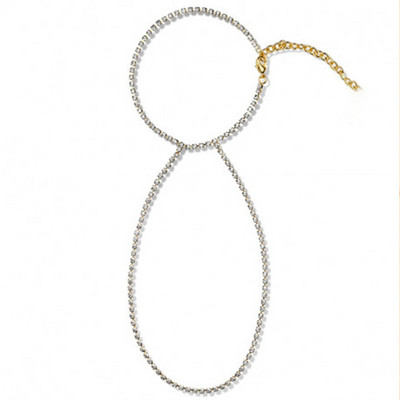 Stonefans Jednostavne visoke potpetice Narukvica za gležanj Dodaci Narukvica za žene Rhinestone Beach Ljeto 2022. Sandale Lanac za noge Nakit Gležanj