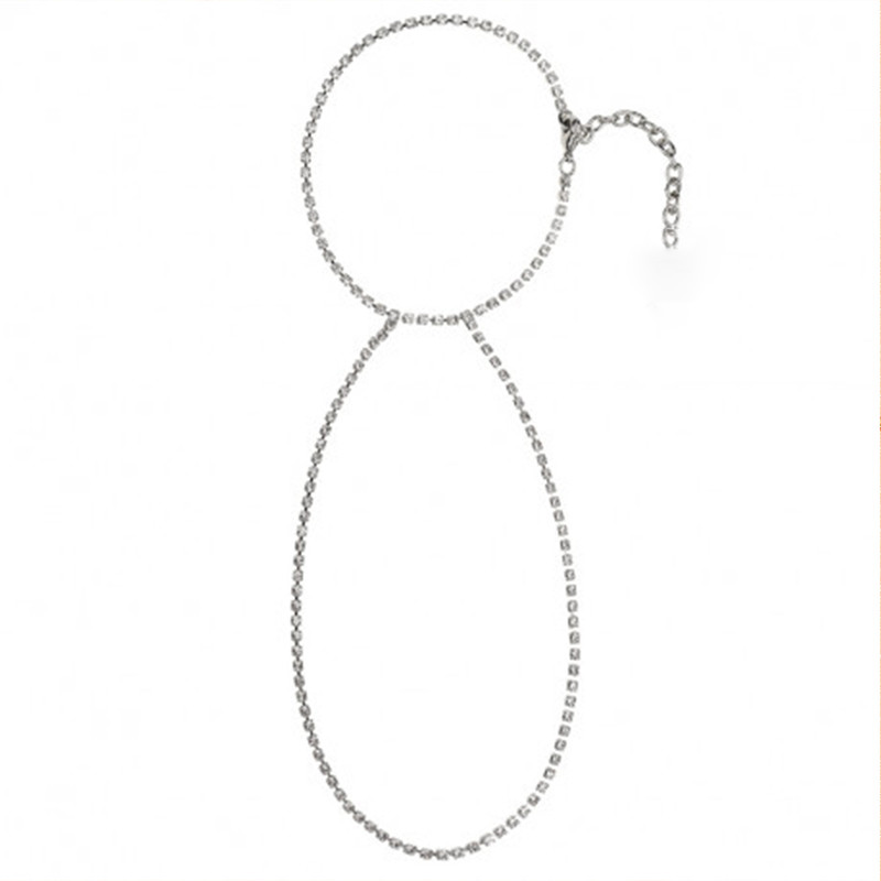 Stonefans Jednostavne visoke potpetice Narukvica za gležanj Dodaci Narukvica za žene Rhinestone Beach Ljeto 2022. Sandale Lanac za noge Nakit Gležanj