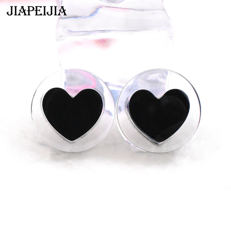 6-30mm dopuri de urechi acrilice de culoare solidă Manometre și tuneluri în formă de inimă pentru extensie pentru urechi Cercei piercing urechi