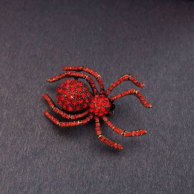 Morkopela Spider Broșă Emailă Insectă Ace Strass Femei Bărbați Broșe Păianjeni simulați Clip pentru eșarfa Ace pentru haine Bijuterii