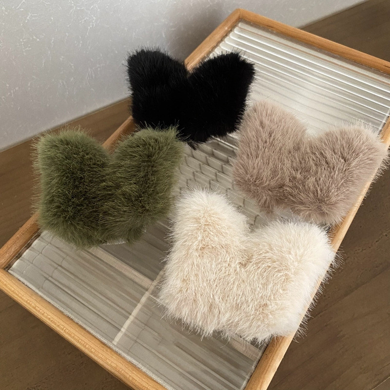 Coreeană nouă modă femei drăguț fluture pluș gheare pentru păr dulce decorați coada de cal gheare cleme agrafe de păr accesorii pentru fete