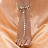 Stonefans, strasuri, pandantiv, bijuterii pentru picioare, gleznele pentru femei, 2022, accesorii de plajă, brățară, bijuterii pentru picioare de vară, sandale desculțe