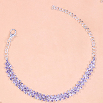 StoneFans Rhinestone Bohemian Lozenge Anklet Braclet Wholesale for Women Индийски сладки боси сандали Плажни крака Бижута Глезена