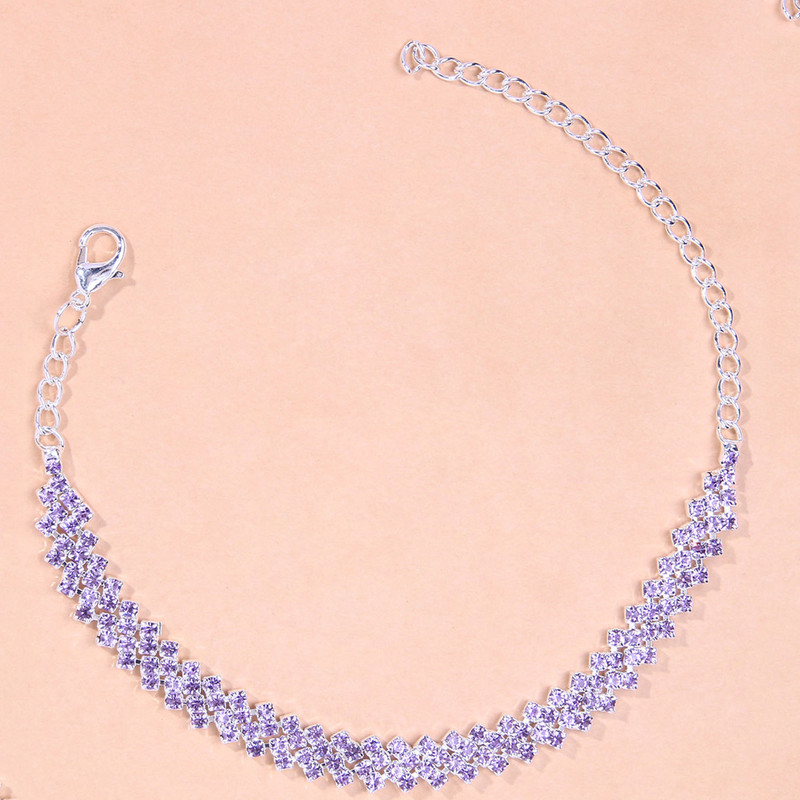 StoneFans Strass Boemia Losange gleznă Brățară Comerț cu ridicata pentru femei Indian drăguț Sandale desculțe Bijuterii pentru picioare de plajă gleznă