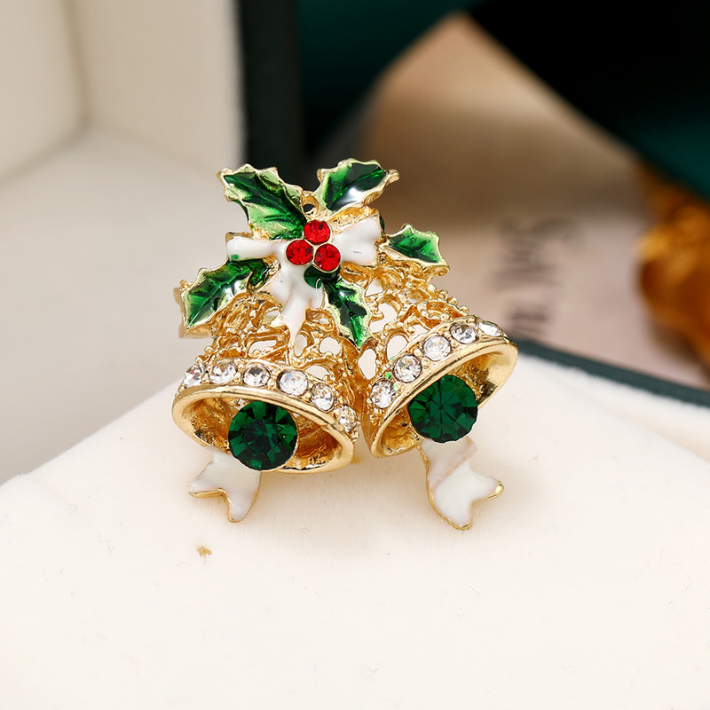 Broșă emailă Morkopela Coroană de brad de Crăciun Ace metalice Bijuterii de modă Cadou pentru femei Decor de Crăciun Fericit Cadouri de petrecere