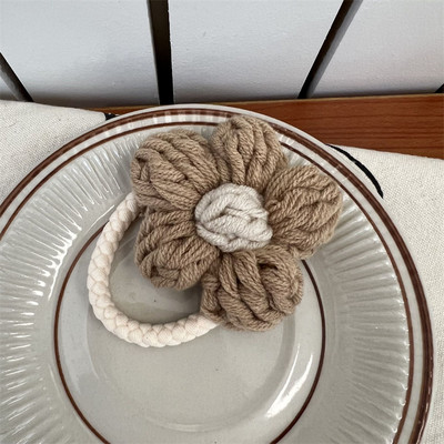 Agrafă de păr cu flori tricotată pe două fețe 2022 Iarna Nouă Modă Avansată Agrafă de păr de crab Gheara de păr Accesorii de păr pentru femei