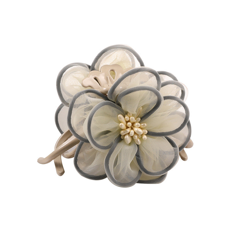 2022 Accesorii noi pentru păr pentru femei, cu mai multe straturi, agrafă de păr, cu plasă de camelie, gheare de păr, bijuterii de păr, elegante