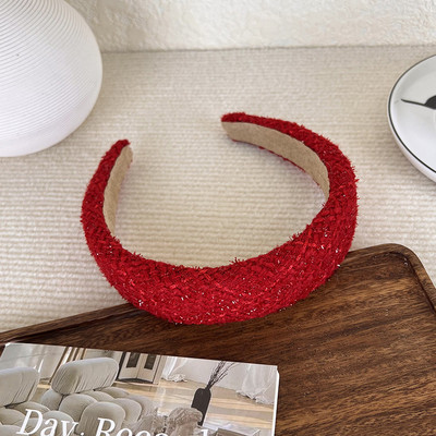 Banda de păr din burete de lână tricotată de epocă de modă coreeană Bentita de păr de Anul Nou de Crăciun pentru femei Accesorii de păr temperament