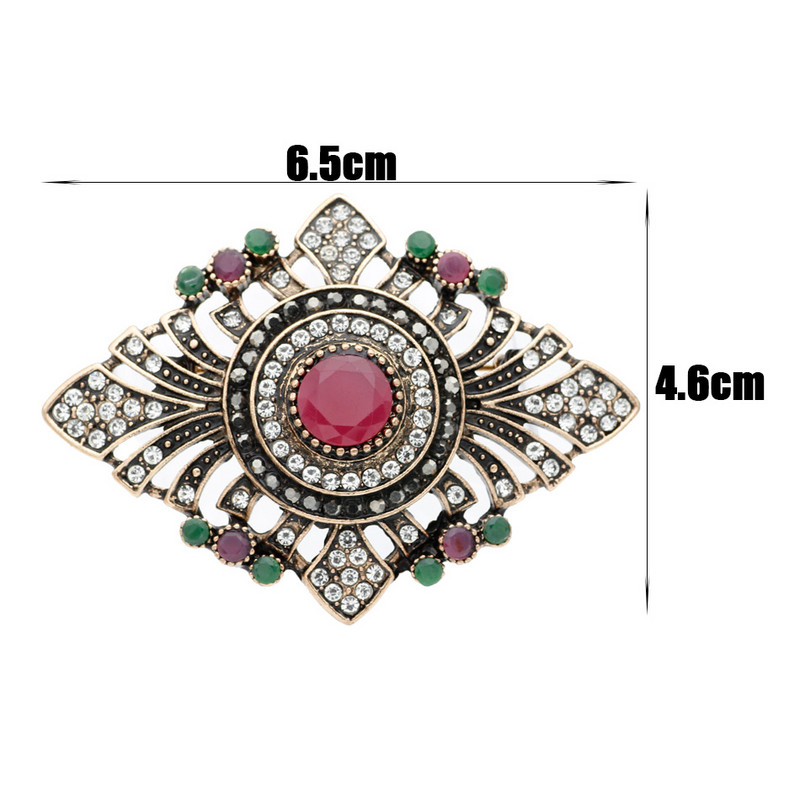 Sunspicems broșă turcească de epocă pentru femei, broșă indiană, boemia, culoare antică, bijuterii, flori, ace de eșarfă, cadou de petrecere