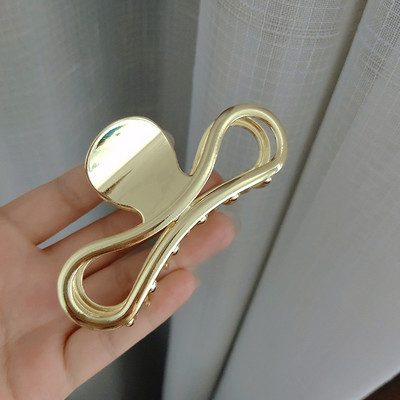 Versiune coreeană Metal Geometric Ac de păr Bowknot Hollow Grab Clip de păr Duckbill Clip Femei Accesorii de păr