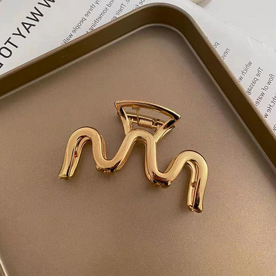 Versiune coreeană Metal Geometric Ac de păr Bowknot Hollow Grab Clip de păr Duckbill Clip Femei Accesorii de păr