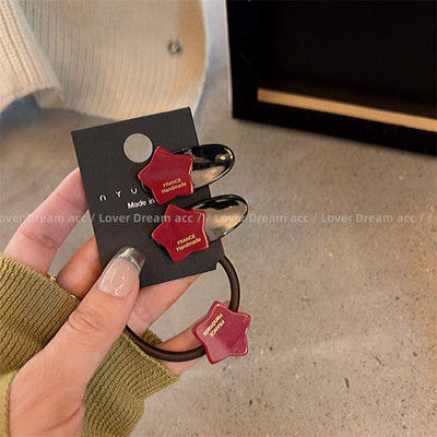 Moda coreeană de Anul Nou acrilic Love Star Duckbill Clip de păr fetiță Sweet Breton Clip accesorii de păr pentru femei