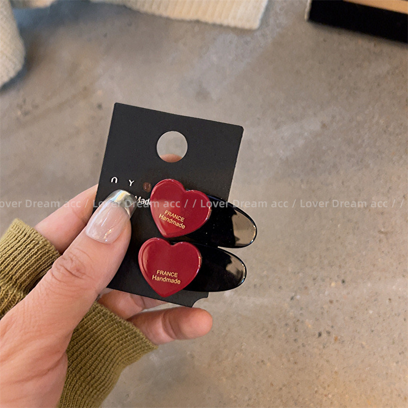 Moda coreeană de Anul Nou acrilic Love Star Duckbill Clip de păr fetiță Sweet Breton Clip accesorii de păr pentru femei