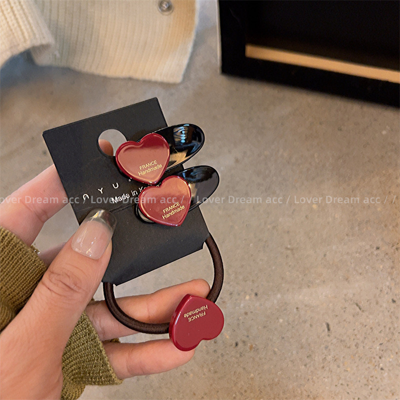 Moda coreeană de Anul Nou acrilic Love Star Duckbill Clip de păr fetiță Sweet Breton Clip accesorii de păr pentru femei