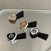 Moda coreeană Litera M Agrafă Rășină LOVE Heart Agrafe Accesorii pentru păr pentru femei Barrette