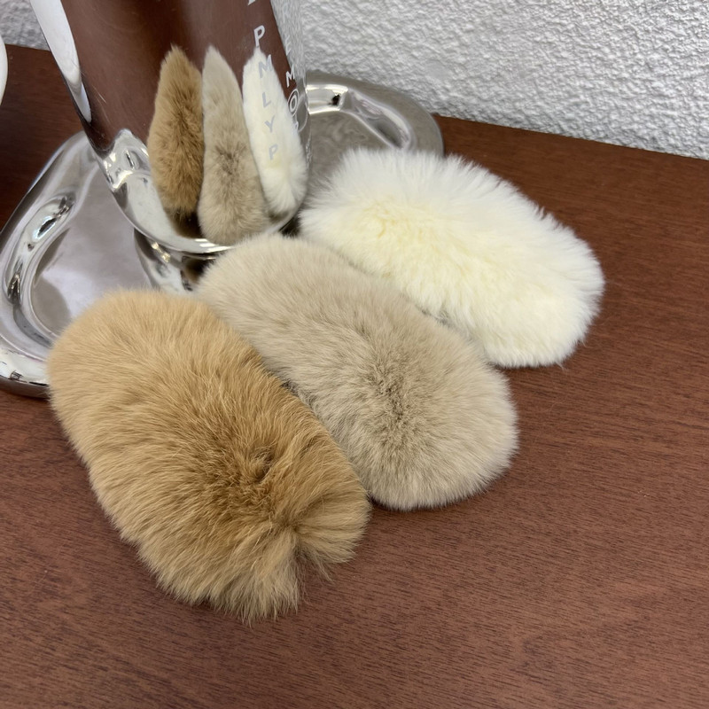 Kawaii hajkiegészítők lányoknak koreai divat plüss hajcsattok műszőrme csíptető női frufru csíptető édes fejfedő