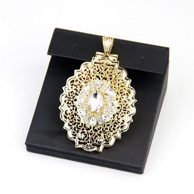 Sunspicems 2021 broșă de aur pentru femei, Maroc, ace de caftan, bijuterii de nuntă de cristal rotunde, broșă-pandavant, cadou de mireasă cu dublă utilizare