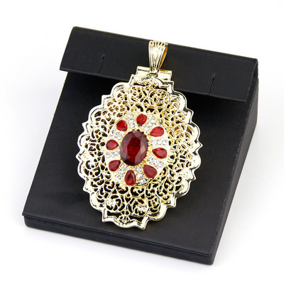 Sunspicems 2021 broșă de aur pentru femei, Maroc, ace de caftan, bijuterii de nuntă de cristal rotunde, broșă-pandavant, cadou de mireasă cu dublă utilizare