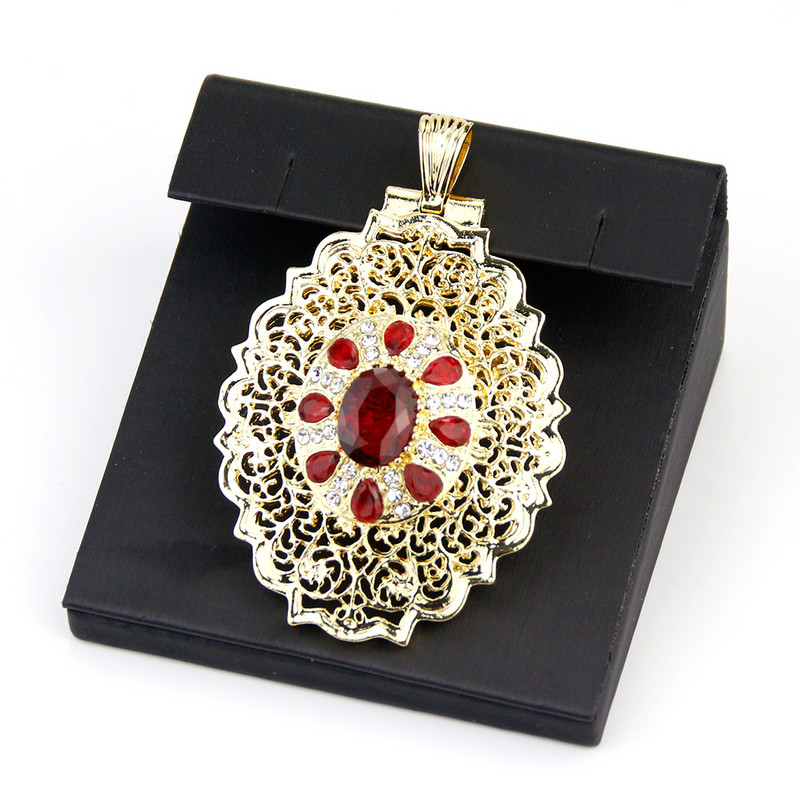 Sunspicems 2021 broșă de aur pentru femei, Maroc, ace de caftan, bijuterii de nuntă de cristal rotunde, broșă-pandavant, cadou de mireasă cu dublă utilizare