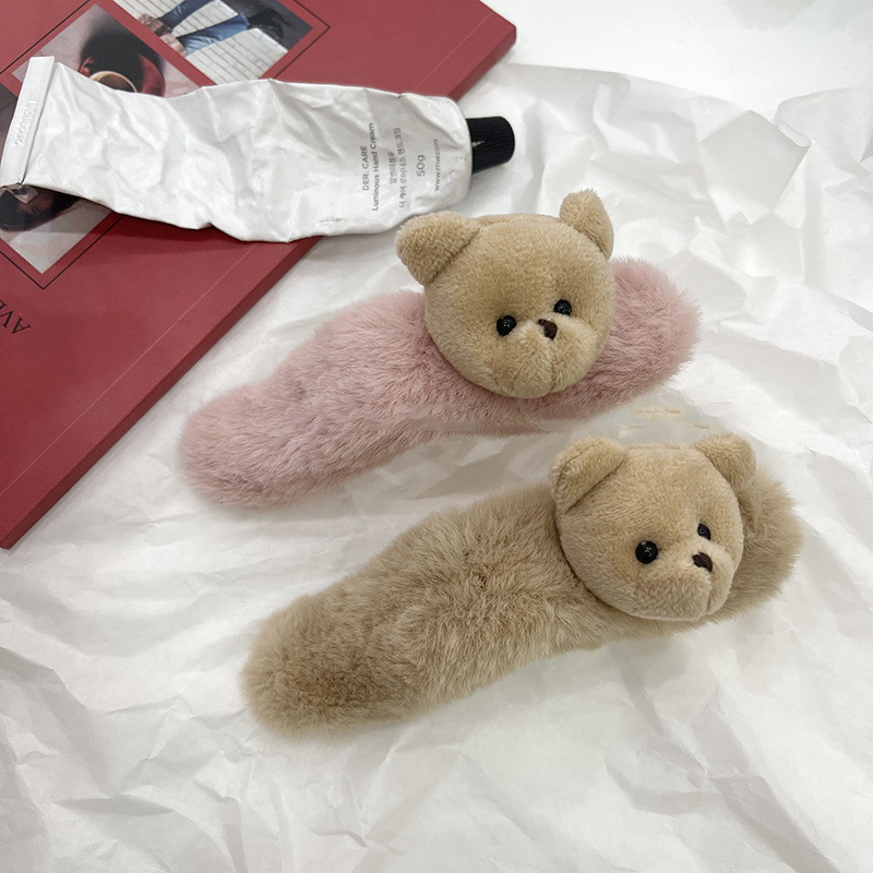 Moda coreeană urs de pluș ac de păr pentru fete acrilic banană clemă coadă de cal clemă duckbill accesorii de păr femei