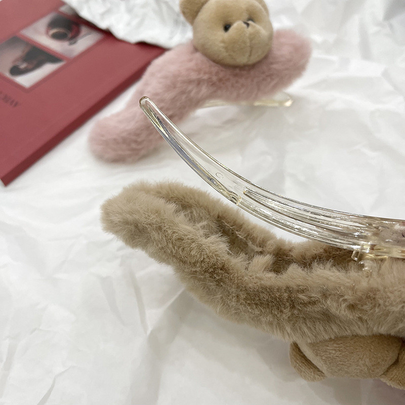 Moda coreeană urs de pluș ac de păr pentru fete acrilic banană clemă coadă de cal clemă duckbill accesorii de păr femei