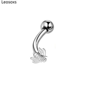 Leosoxs 1 τμχ Ανοξείδωτο ατσάλι Bee Labret Piercing 16G Εσωτερικό σκουλαρίκι με νήμα Stud Χόνδρος Τρύπημα φρυδιών Κοσμήματα σώματος Νέο