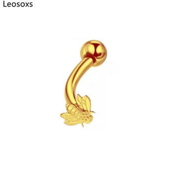 Leosoxs 1 τμχ Ανοξείδωτο ατσάλι Bee Labret Piercing 16G Εσωτερικό σκουλαρίκι με νήμα Stud Χόνδρος Τρύπημα φρυδιών Κοσμήματα σώματος Νέο