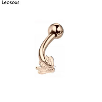 Leosoxs 1 τμχ Ανοξείδωτο ατσάλι Bee Labret Piercing 16G Εσωτερικό σκουλαρίκι με νήμα Stud Χόνδρος Τρύπημα φρυδιών Κοσμήματα σώματος Νέο