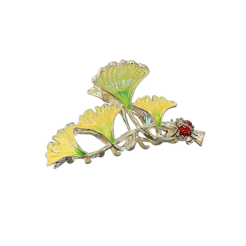 Vintage Ginkgo Biloba ac de păr femei crab cleme de păr accesorii bijuterii de păr pentru stilul fetelor gheare de păr în stil chinezesc
