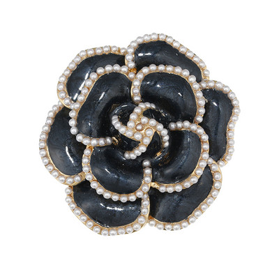 Novi dolazni biserni broševi s cvijetom kamelije za žene Emajlirana igla Elegantne igle za revere Bedž Korzaž Modni dodaci za nakit