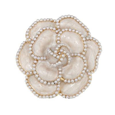 Novi dolazni biserni broševi s cvijetom kamelije za žene Emajlirana igla Elegantne igle za revere Bedž Korzaž Modni dodaci za nakit