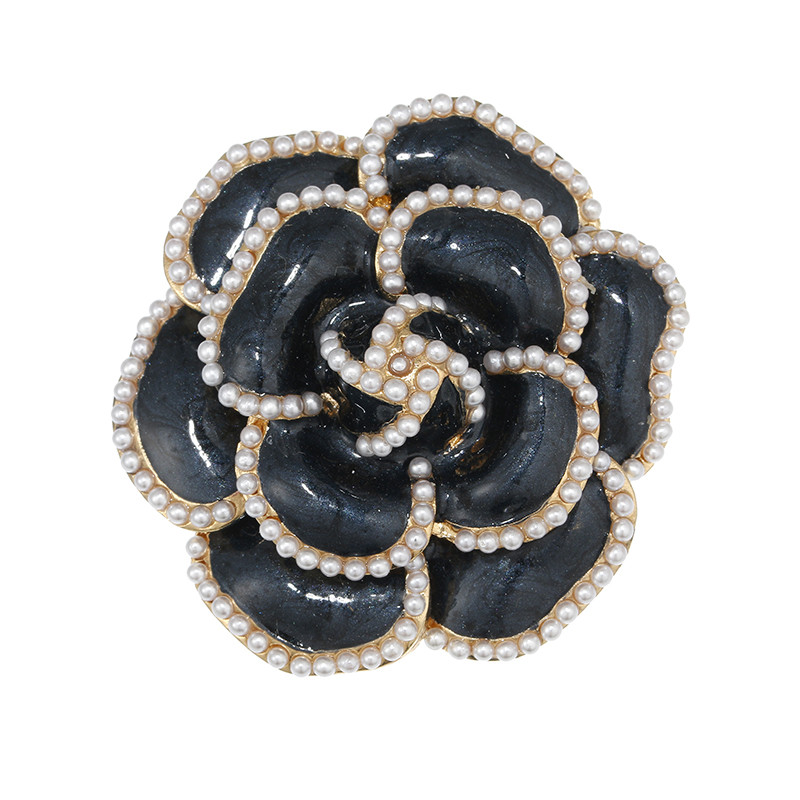 Novi dolazni biserni broševi s cvijetom kamelije za žene Emajlirana igla Elegantne igle za revere Bedž Korzaž Modni dodaci za nakit