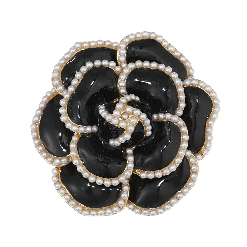 Novi dolazni biserni broševi s cvijetom kamelije za žene Emajlirana igla Elegantne igle za revere Bedž Korzaž Modni dodaci za nakit