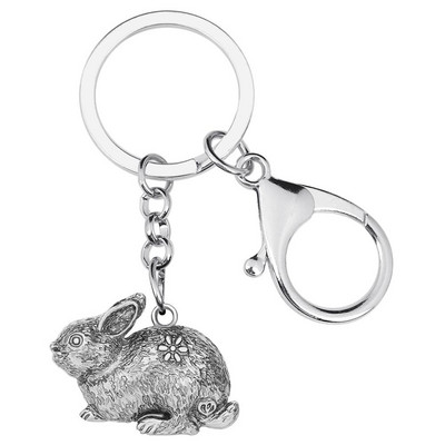 Breloc de iepure placat cu aur antic din aliaj Bonsny Breloc de chei cu animale drăguț Bijuterii pentru femei, accesoriu pentru poșeta cadou farmec pentru copii