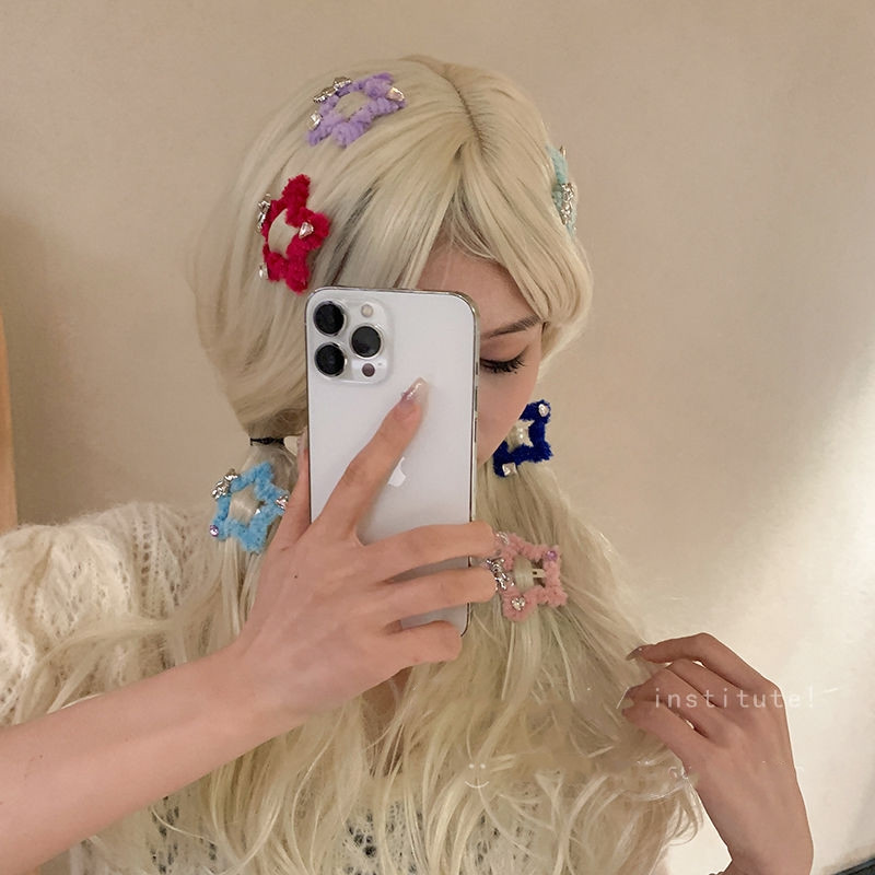 Millennium Spice Girl Metal Bear Star Agraf Femei Sweet Love Agrafe cu paiete Clip BB Clip pentru breton lateral