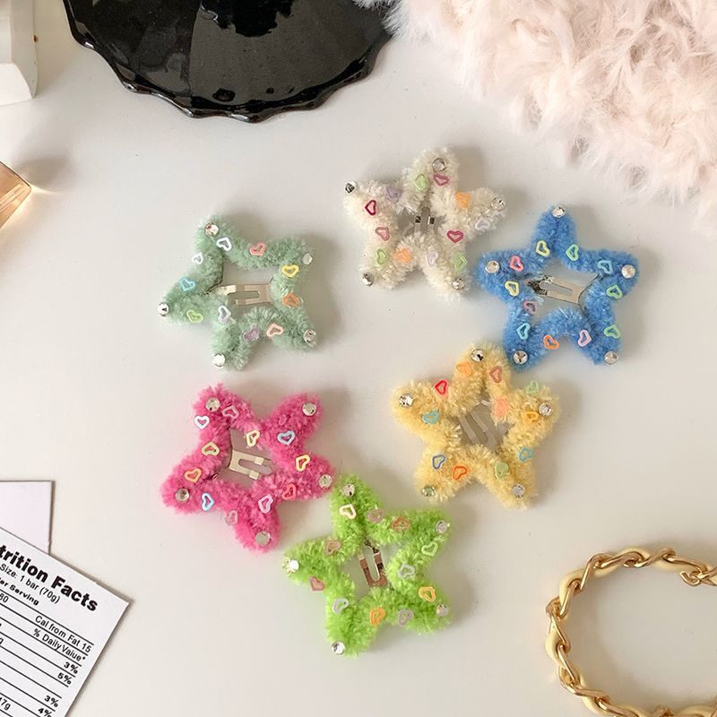 Millennium Spice Girl Metal Bear Star Agraf Femei Sweet Love Agrafe cu paiete Clip BB Clip pentru breton lateral