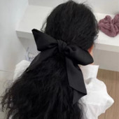 Kiváló minőségű, elegáns, nagy szatén masni hajgyűrűs fejpánt lányoknak nyárra, új női hajkiegészítők, levehető masnikkal