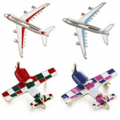 Broșă pentru avion email nou, ace cu stras pentru avioane, ace și broșe pentru rever, pentru costum pentru bărbați, guler, accesorii pentru ac, bijuterii cadou