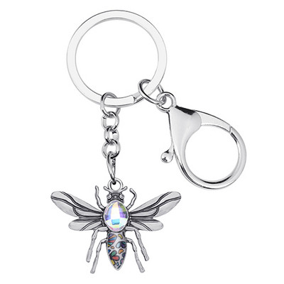 Breloc cu miere de albine din aliaj placat cu aur antic, breloc chei cu insecte, lanțuri chei pentru fete, bărbați, geantă cadou, accesorii pentru posetă