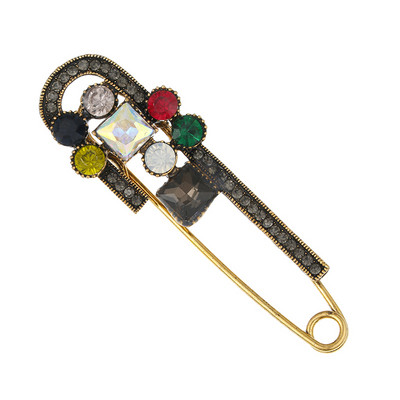 Brosa de siguranta cristal doamne vintage mare pulover design primavara 3 culori la alegere cadou