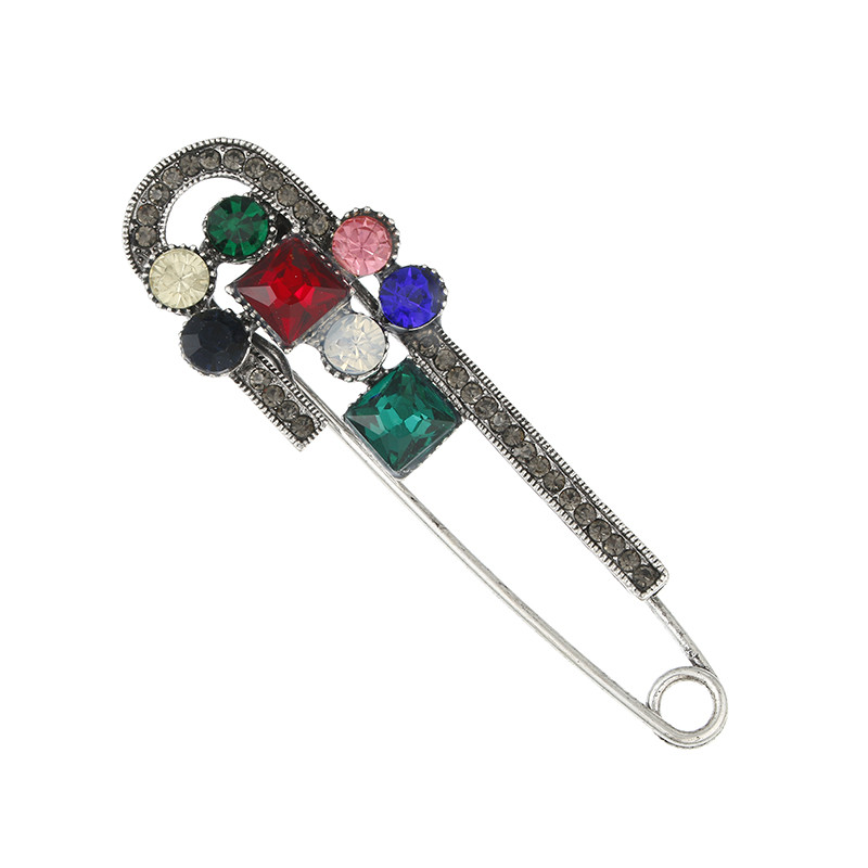 Brosa de siguranta cristal doamne vintage mare pulover design primavara 3 culori la alegere cadou