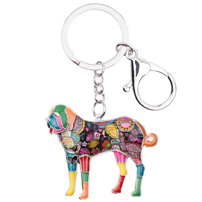 Lanț chei pentru câine email Saint Bernard Bonsny pentru femei breloc breloc breloc breloc bărbat suport cheie mașină accesorii bijuterii