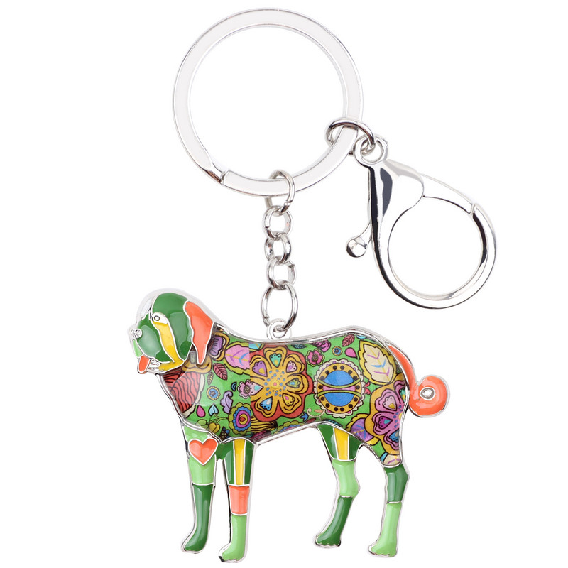 Lanț chei pentru câine email Saint Bernard Bonsny pentru femei breloc breloc breloc breloc bărbat suport cheie mașină accesorii bijuterii